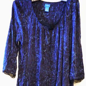 Simply Vera, Vera Wang 2 pc. pajama set Navy/Black/Lt. Blue   XL Top/L Pants